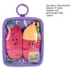 Cute Doll Storage Bag Plush Keychain Soft Fruit And Vegetable Bag Charm Cute Smiling Face Pendant with Hanging Ring