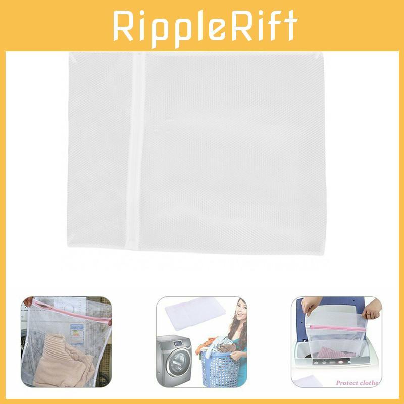 Rete Grande per Bucato con Cerniera Borsa per Lavaggio per Vestiti Delicati 50x60cm Tessuto a Rete