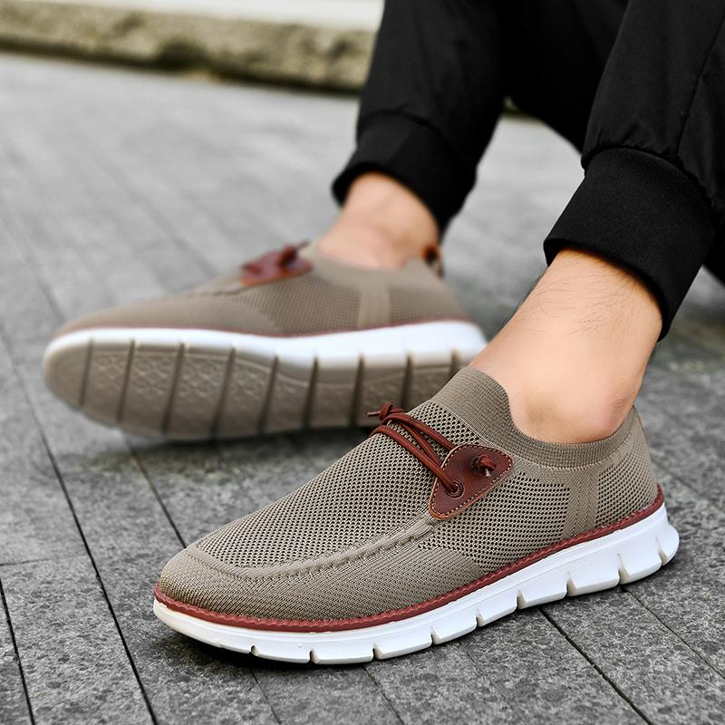 Men's Casual Dress Sneakers Oxfords Business Mesh Breathable Walking Shoes Tennis Lightweight Fashion Flat Sport Large Size40-48