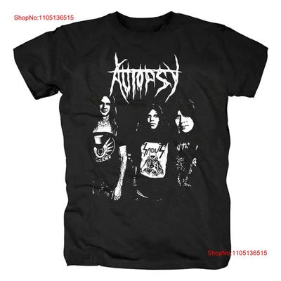 Vtg Members Of Autopsy Band Cotton Black Full Size T Shirt TU273 Vintage Washed Unisex Designer Clothes Top For Everyday Wear