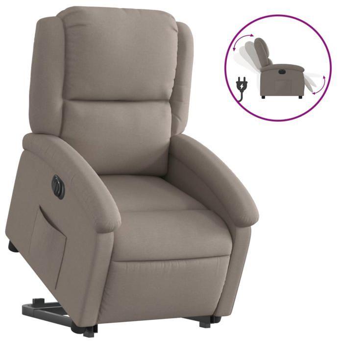 VidaXL Electric Recliner, Relaxation Chair with Adjustable Backrest and Footrest, Living Room Seat, Modern, 3204196