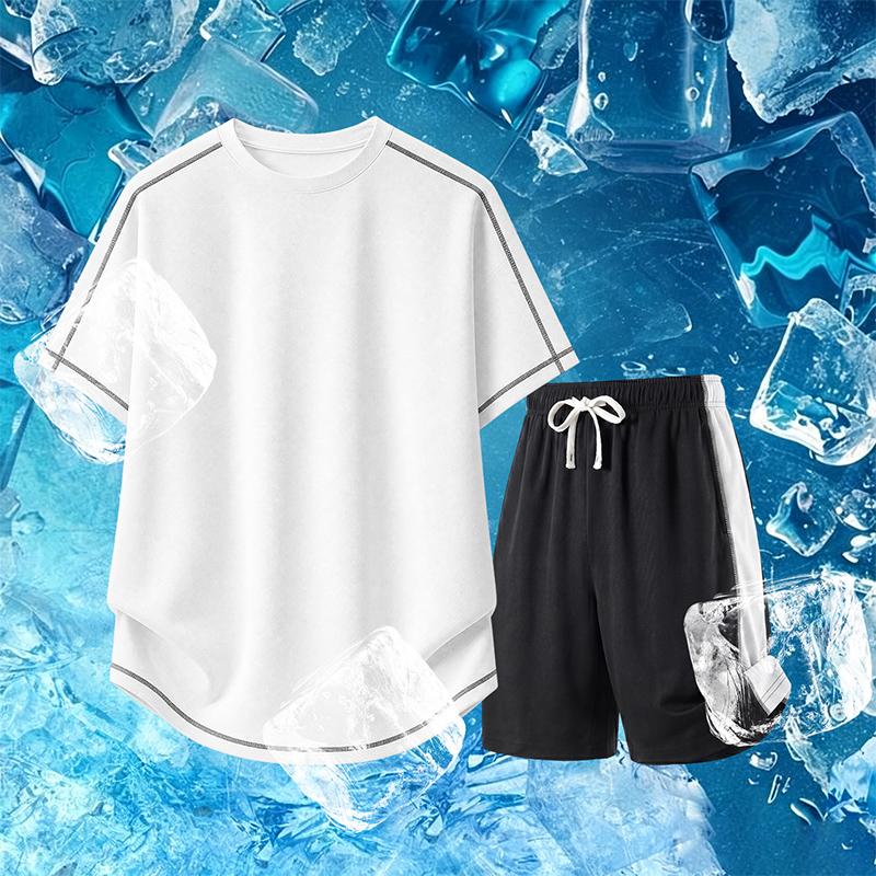 Casual Sports Suit Men's Short Sleeved Suit Men's Two-piece Set