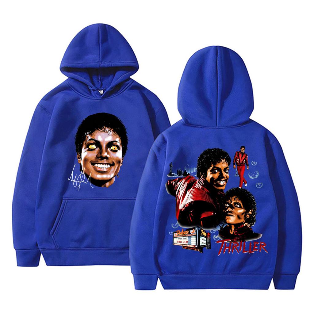 Classic Vintage Michajackson Thriller Head Graphic Hoodie Men Vintage Gothic Rock Sweatshirt Male Oversized Pullovers Hoodies