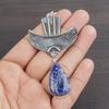Natural Sodalite Gemstone 925 Sterling Silver Jewelry Designer Pendant 3.13" AJP-2094