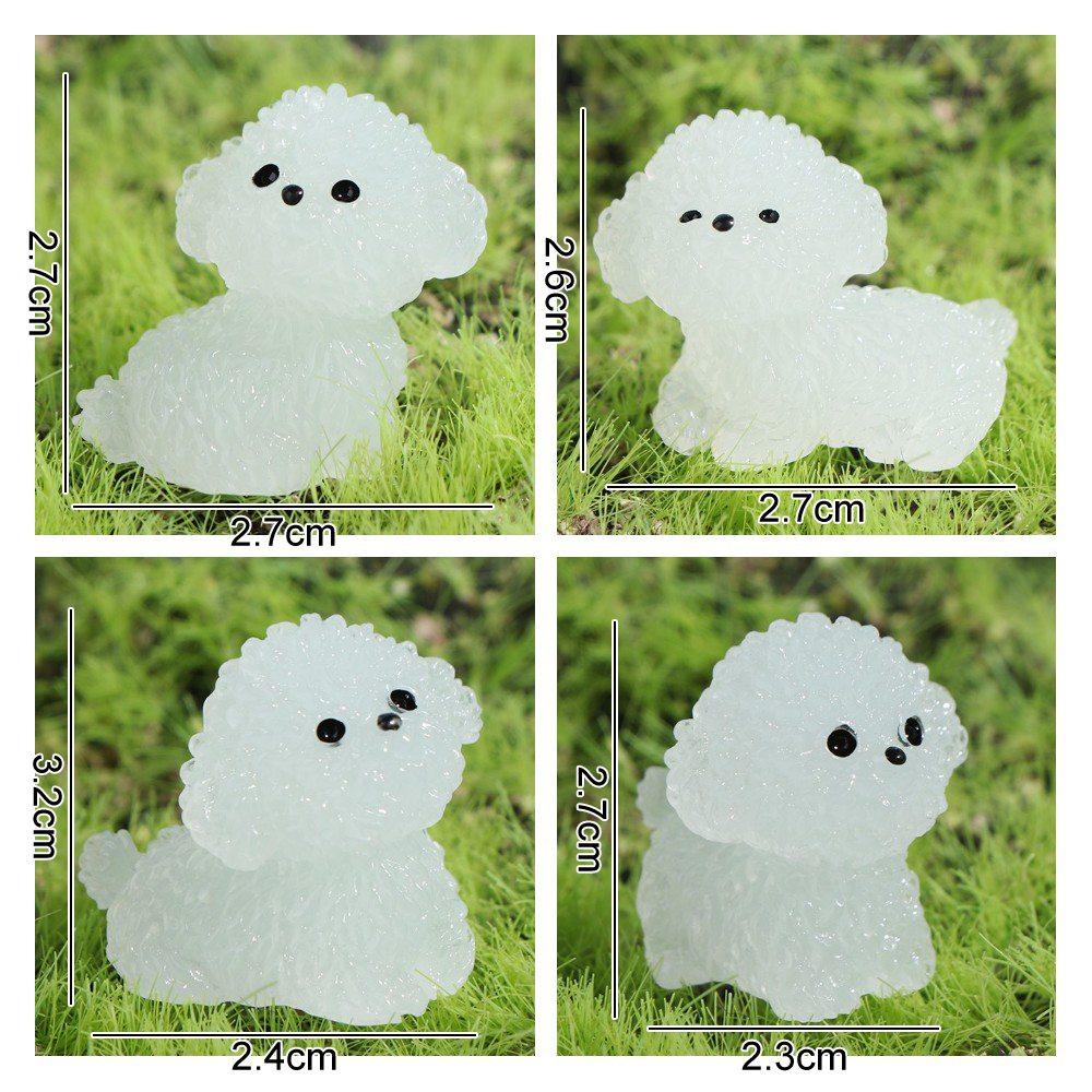 Handmade Noctilucent Dog Figurines Cartoon Micro Landscape Decoration  Car Decoration