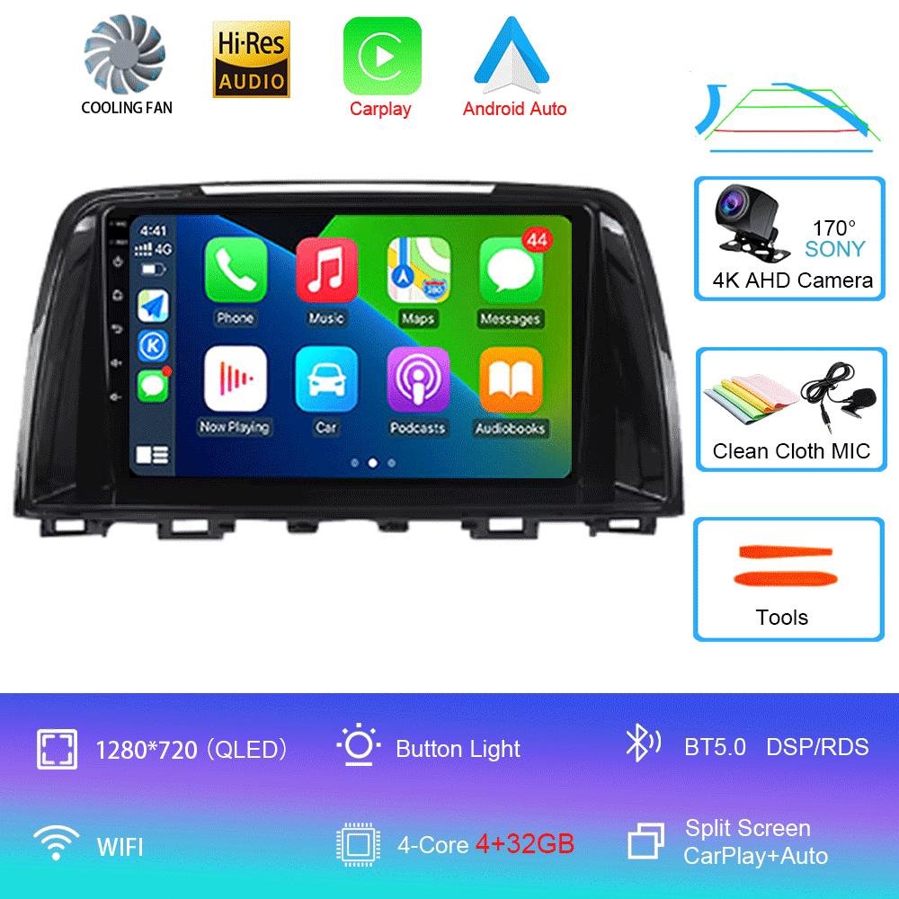 For Mazda 6 GJ Atenza 2012 2013 2014 2015 2016 2017 Android 14 Carplay Auto Car Multimedia All-in-one Car Radio Video Player GPS