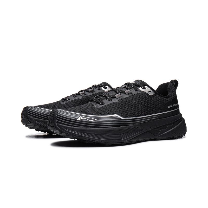 Li-Ning Unisex CF Shuxingji Reflective Shock Absorbing Outdoor Casual Sneakers Black AHCV037-5