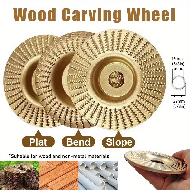 3Pcs Woodworking Grinding Disc Set For Electric Grinder Wood Cutting Engraving Polishing Tool Kit