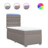 Vidaxl Letto Continentale Con Materasso, Taupe, Tessuto, 90X200 Cm
