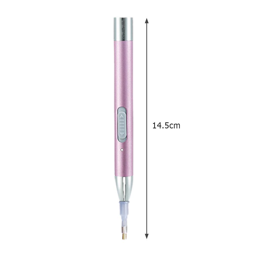 LED Diamond Art Drill Pen with Light Diamond Dot Pen 5 Replacement Pen Heads Tools Kits Arts Crafts USB Rechargeable Accessories
