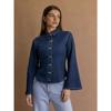 Women's European Fit Stretch Denim Jacket - Spring/Summer Bestseller in Blue