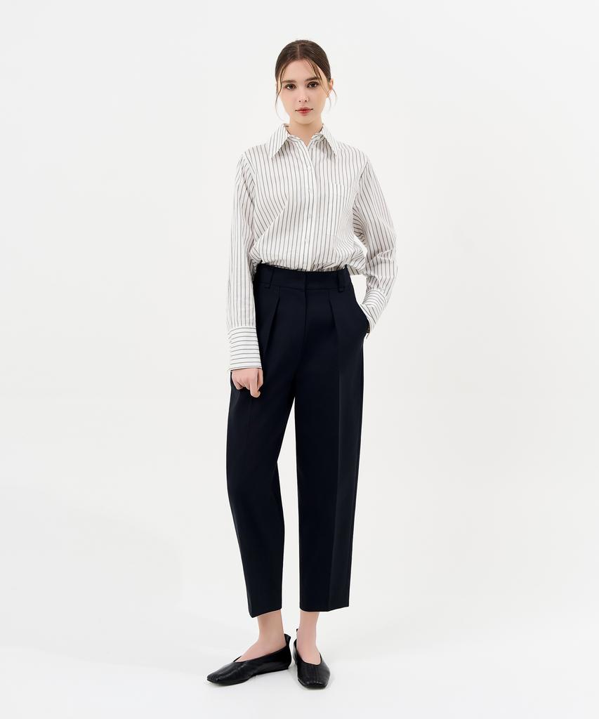 Laneonkyulleoseu Curved Wide Pants_Navy