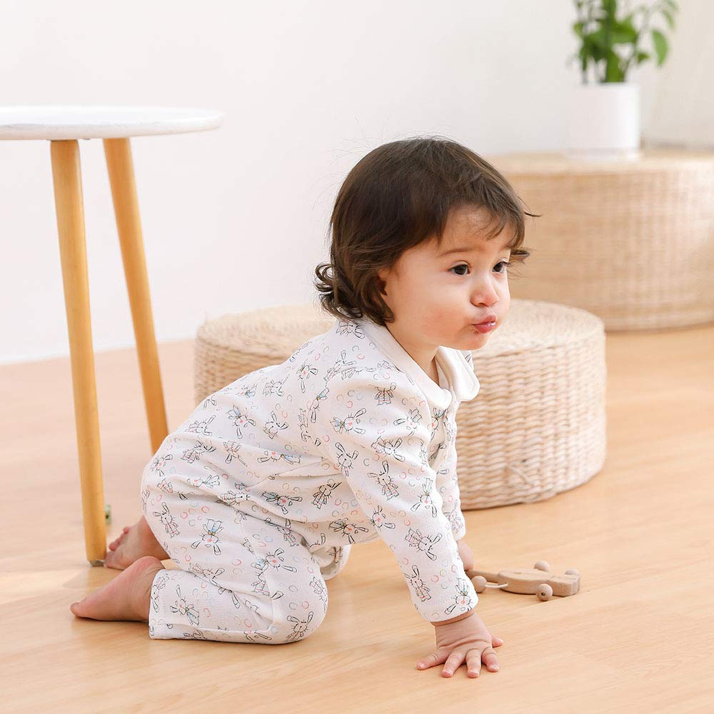 Baby nest Baby Clothes Girls Long Sleeve Coverall Romper Cotton Front Opening Long Sleeve Bodyall Easy to Change Soft Newborn Clothes Baby Underwear