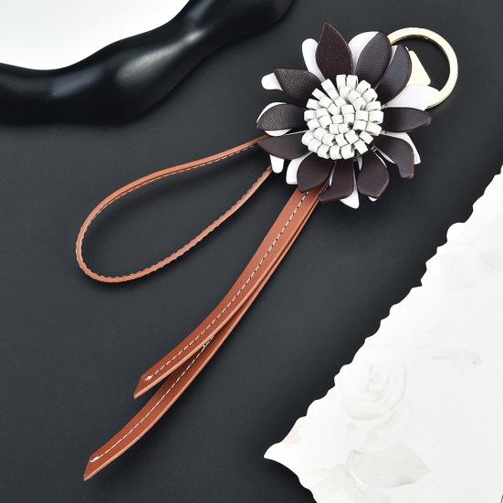 Bag Pendant Imitation Sunflower Leather Crossbody Bag Shape Hand-Cut Pendant Bags Keys