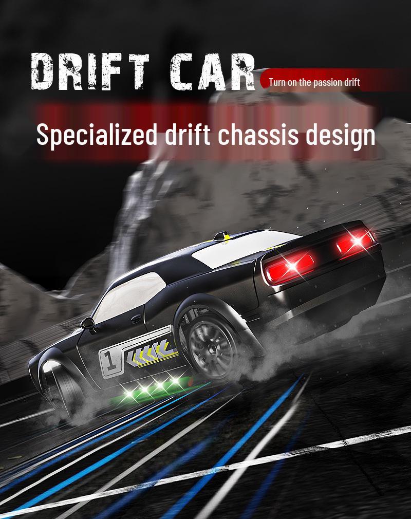 High-Speed RC Drift Car: 4WD Stunt Racing with Lights - Remote Control Toy