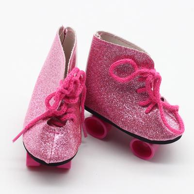 Pár bot na kolečkové brusle pro 18palcové panenky American Girl Pink