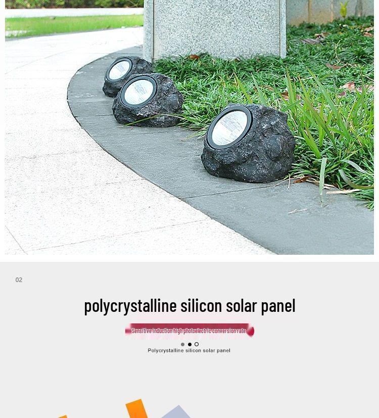 Solar LED Spotlight Outdoor Garden Lawn Decoration with Light Control