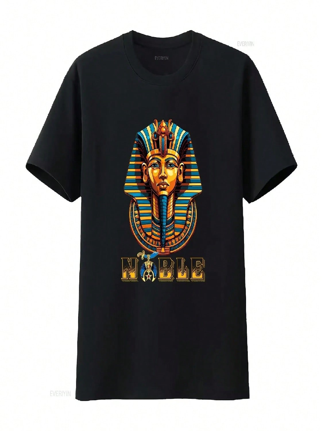 Noble Shriner Egyptian Pharaoh King Tutankhamun T Shirt MS230728_02 Vintage Washed Homme Designer Clothes Stylish Casual S разноцветный