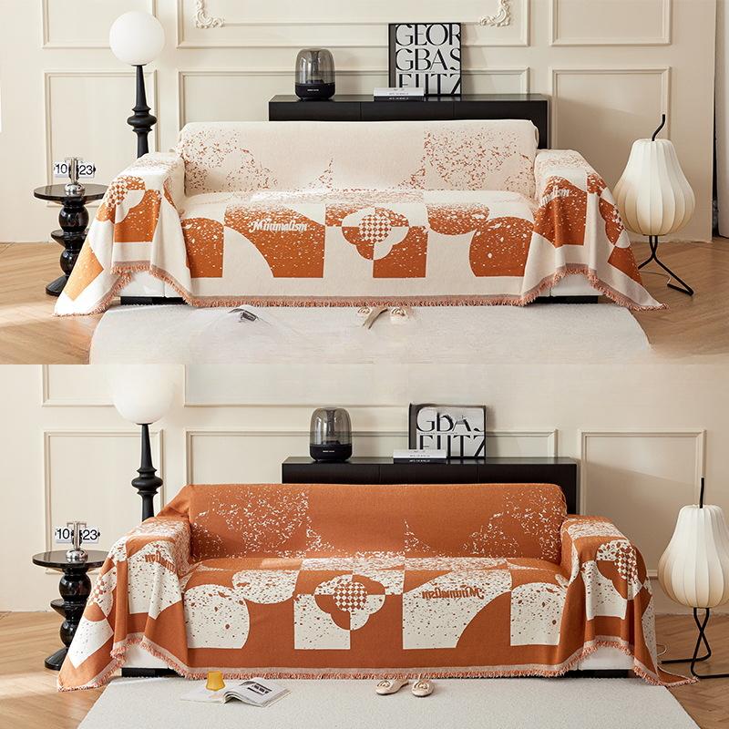 Žinylkový přehoz na pohovku Plný krycí hadřík Ins styl Proti poškrábání Malý svěží Potah na pohovku Hadřík Nájemní dům Prachotěsný Polštář na pohovku