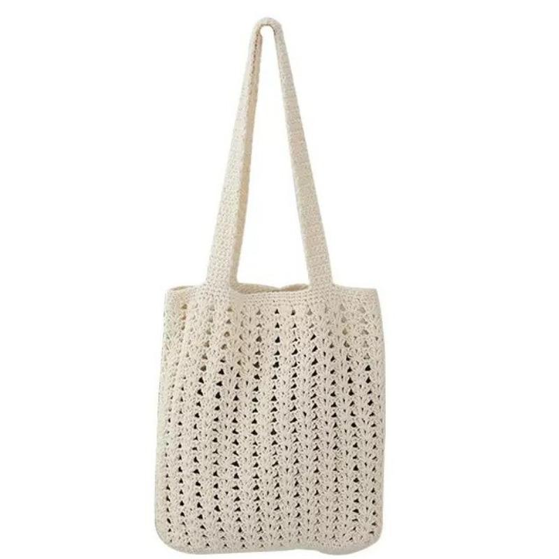 New Straw Bag Versatile Women's Bag Simple Hand-woven Bag Hollow Shoulder Tote Bag Travel Beach Bag Women
