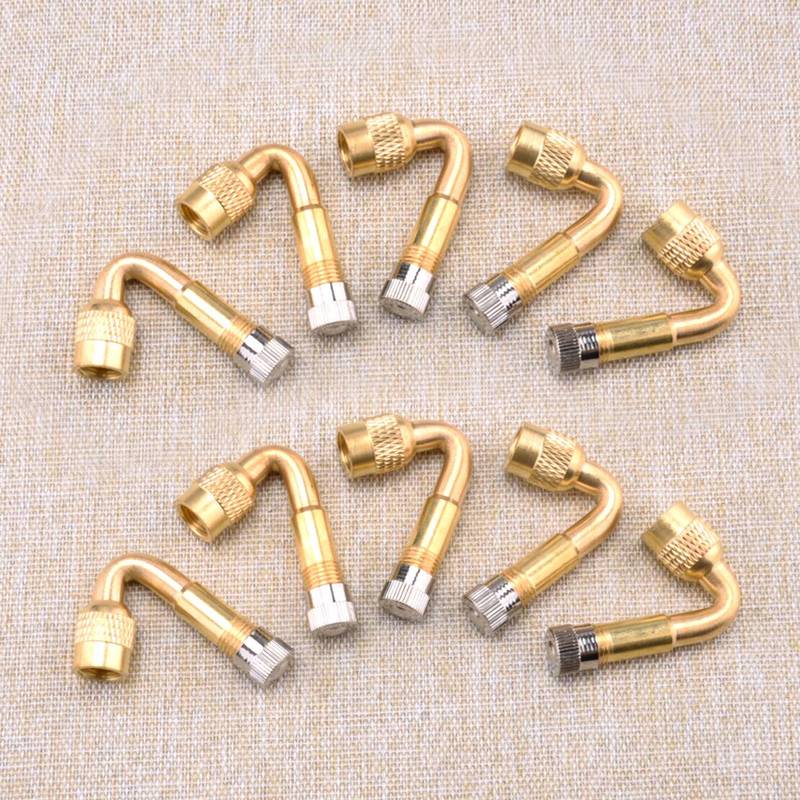 

20pcs Brass 45° Angle Tire Valve Extender Extension Adapter Fit For Car Truck Trailer Camper RV