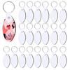 Bulk Set Of 60 Keychains for Customizable Creation Heat Transfer Keyrings
