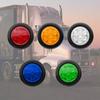 12V 24V Truck Round Tail Light 7 LED Side Marker Lights Flush Mount Signal Lamp For Car Trailer Tractor Pickup ATV Bus LorryTurn Signal 2