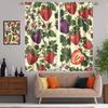Cartoon Strawberries Curtains Bedroom,Vintage Tropical Fruit Strawberries Pattern Thermal Insulated Darkening Pocket Curtains