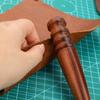 Leather Edges Burnisher Round Head with 4 Grooves Wood Edging Slicker and Tip, Leather Craft Edging Polishing Tool