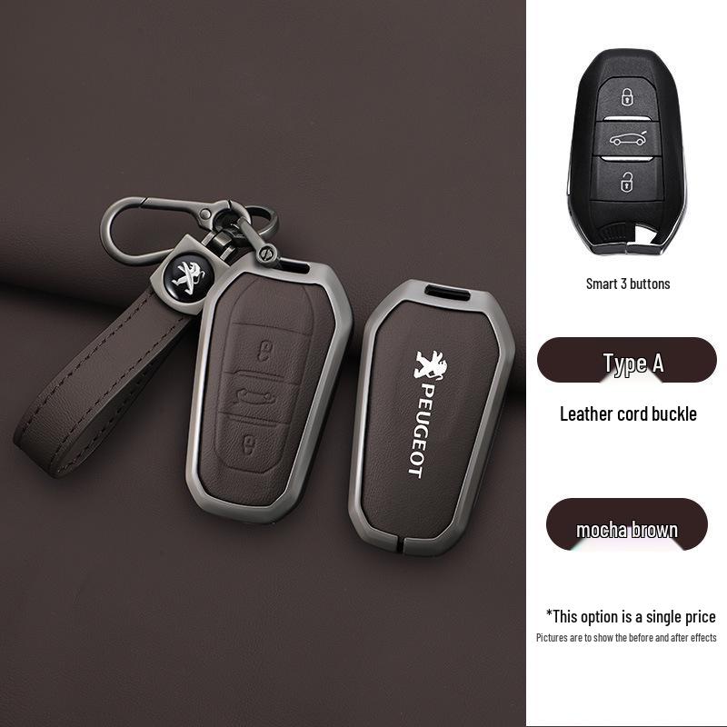 Peugeot Key Case for 308, 207, 408, 508, 307, 301, 3008 - Metal Shell, Modified Package.