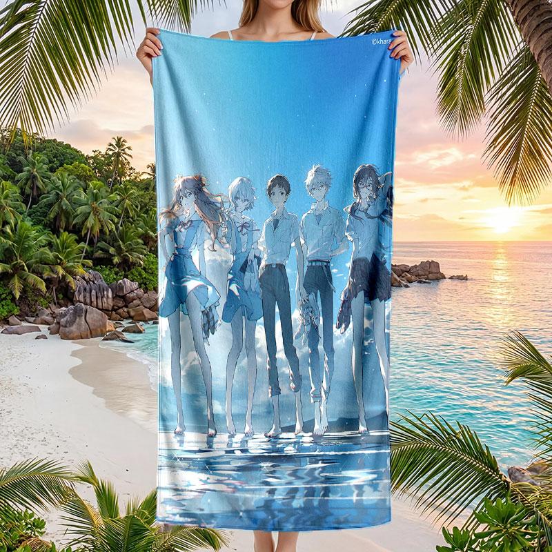 Large Beach Towel Quick Dry Absorbent Towel For Beach IndoorNeon Genesis Evangelion