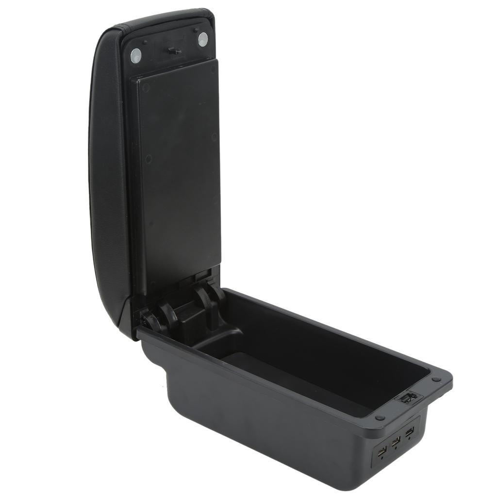 Auto Mittelarmlehnenbox Mittelkonsole Aufbewahrungsbox mit USB-Ladeanschluss Getränkehalter Innenraum Organizerbox Ersatz für Kia