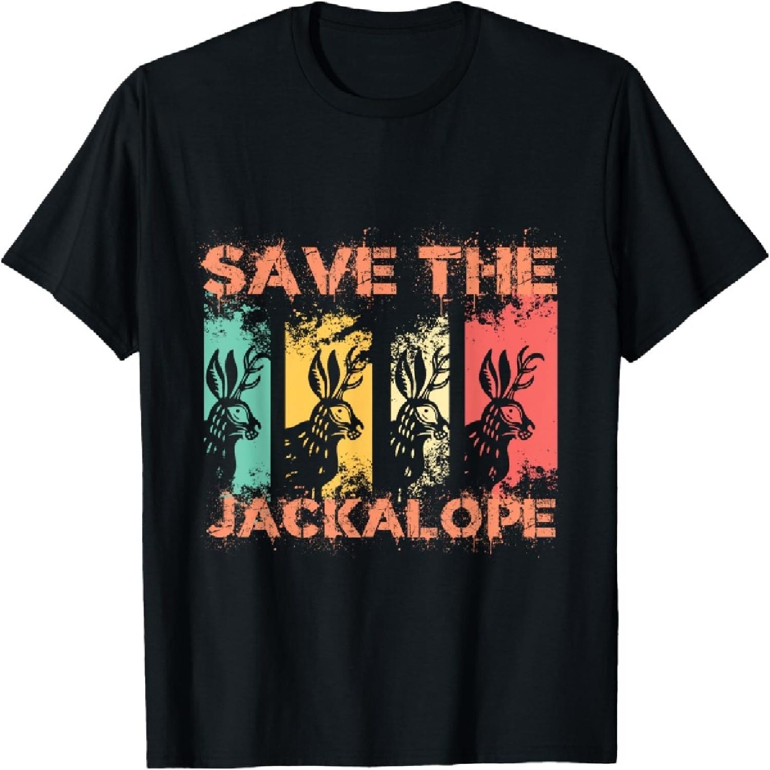 

Save The Jackalope Cryptid Jackrabbit Rabbit Bunny T-Shirt(16) XXXXXL різнокольоровий