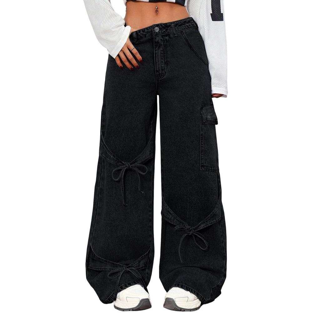 Ladies' Retro Straight Leg High Waisted Jeans