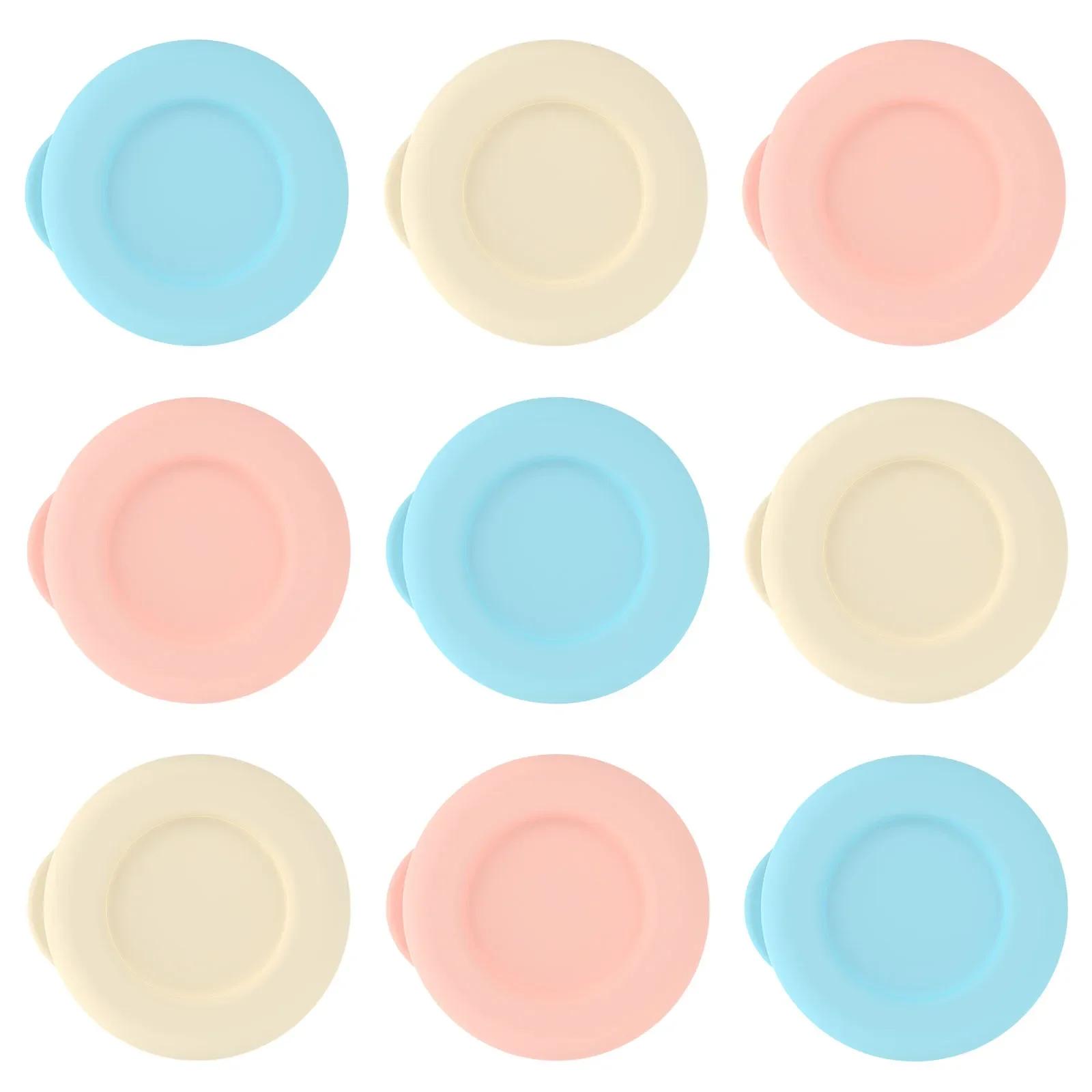 

9Pc Glass Bottle Replacement Cover Milk Bottle Silicone Cap for Libbey for Stanpac Leak Proof Silicone Glass Lid Milk Bottle Cap