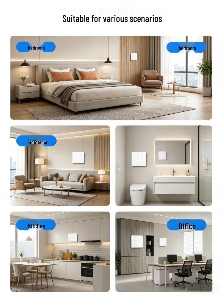 Graffiti Zigbee Smart Switch: Universal Single Live/Neutral 86-Type Button with Magnetic Holding Relay for All-Room European/British Use.