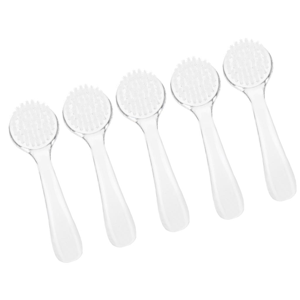 5 szt. Miękka szczoteczka do czyszczenia pyłu z paznokci, szczoteczki do usuwania pudru do zdobienia paznokci, narzędzie do manicure DIY, białe