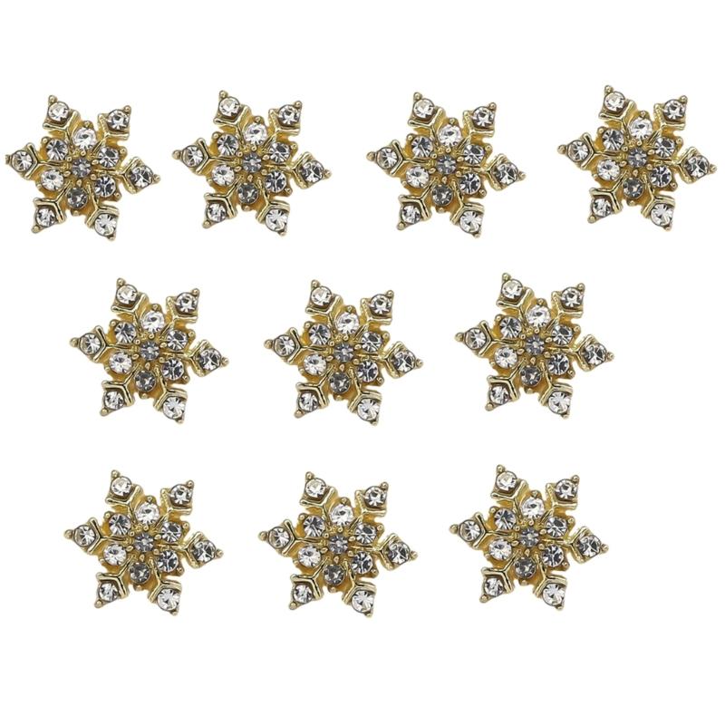 Create Beautiful Nail Designs with 10pcs Shimmering Snowflake Nail Charms Nail Decorations
