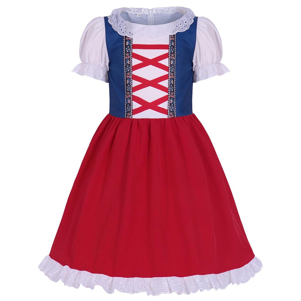 Children's Bavarian Pink Oktoberfest Costume Dress