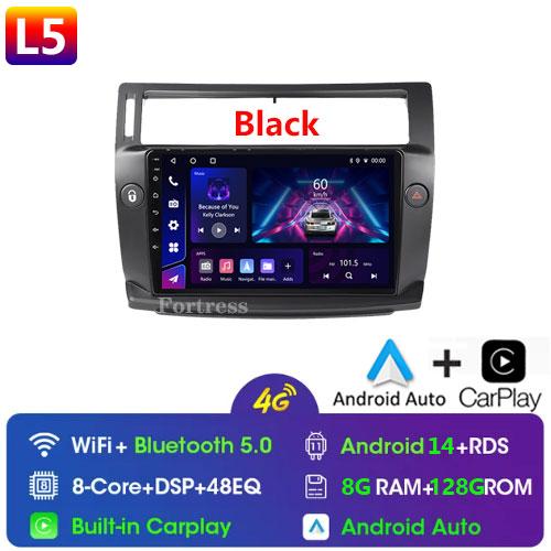 Android 14 Car Radio for Citroen C4 C-Triomphe C-Quatre 2004-2009 Multimedia Video Player Navigation GPS Carplay 4G QLED Screen