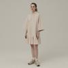 BETWEEN A AND B Pleated Hooded Jersey Dress [Oatmeal]