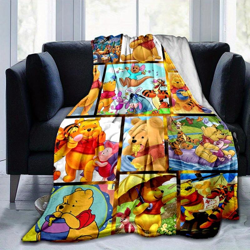 1pc. Winnie the Pooh & Friends Cartoon Print Blanket - Home Office Outdoor Gift Suitable for All Seasons (Home Decor)z0417290