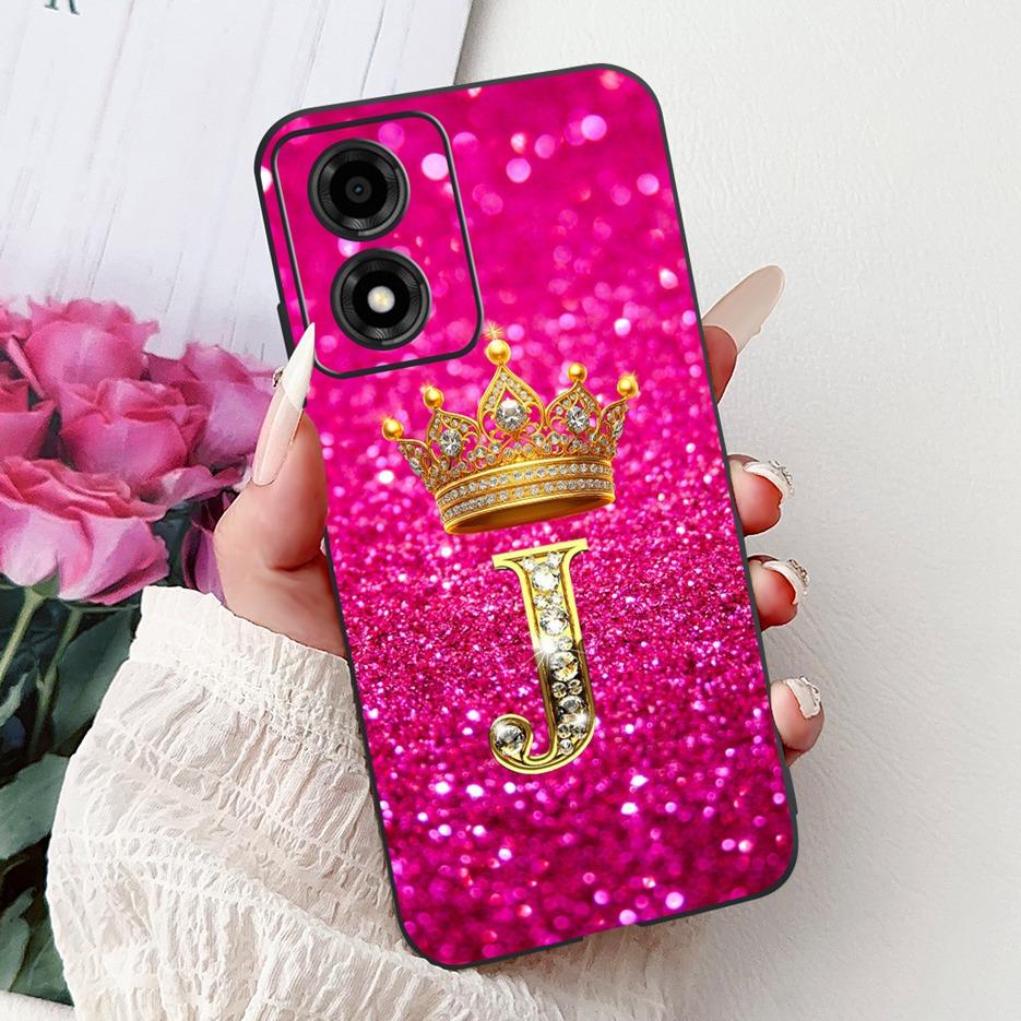For Motorola Moto E14 Case Luxury Fashion Letters Cover Soft Silicone Phone Case For Motorola E14 E 14 MotoE14 Back Cover Fundas