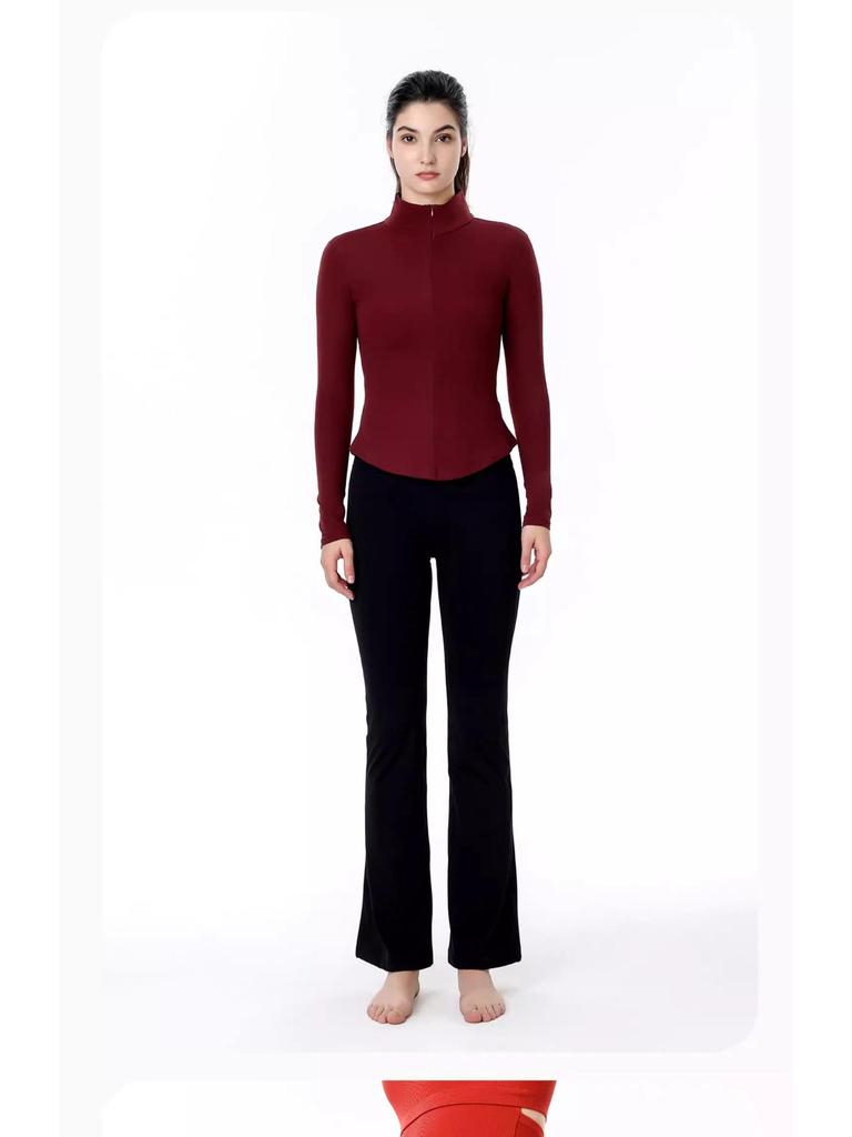 2024 High Waist Petite Micro Flare Yoga Pants - Hip Lifting Sports Fitness Wear for Women