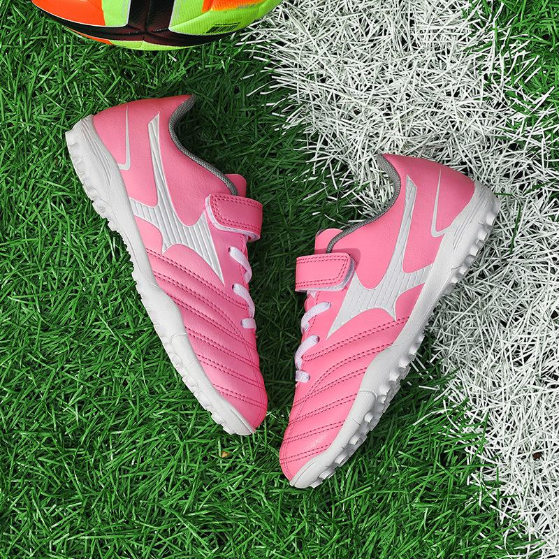 Manufacturer football shoes men's flat-soled adult grass spiked shoes adolescent boys and girls primary school students training TF broken spiked sho