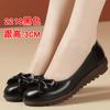 Tendon Bottom Mother Shoes Soft Leather Soft Bottom Comfortable Middle-Aged And Elderly Women'S Leather Shoes Flat Peas Single