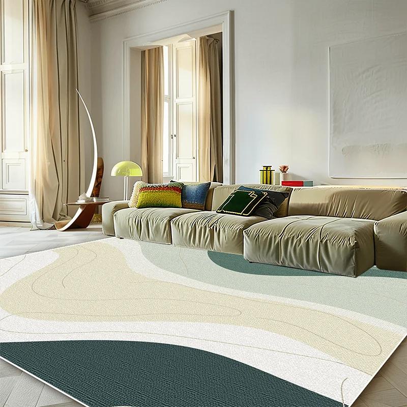 Modern Green Minimalist Carpet for Living Room 200x300 Large Area Rugs Decor Bedroom Soft Elastic Outdoor Floor Mats Washable
