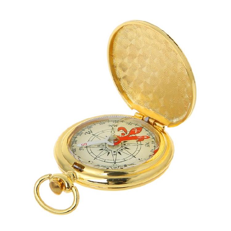 Compass Pocket Watch Flip-Open Compass Outdoor Navigation Tools Keychain
