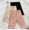 High-Waisted Seamless Women's Thermal Plush Leggings - Tummy-Control, Slimming, Fleece-Lined Wool and Silk Safety Shorts