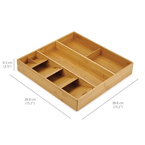 Joseph Joseph DrawerStore Cutlery, Kitchen Tools, and Cookware Accessories Organizer, Bamboo, for In-Drawer Storage [Authentic] 85170